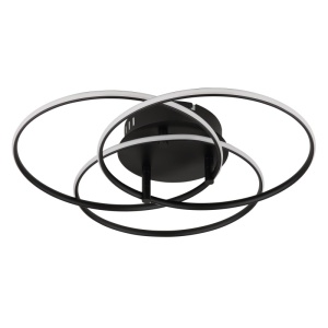 Plafoniere LED, Plafoniera LED Kombos 40W, 2920 lm, lumina neutra (4000K), 45.6 cm, IP20, neagra mat, Globo Lighting - savelectro.ro