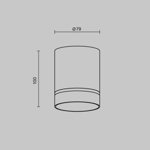 Plafoniera LED Orlo C085CL-9W3K-B, 9W, 250lm, lumina calda, IP20, neagra, Maytoni [4]- savelectro.ro