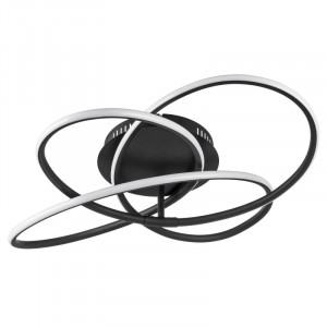 Plafoniera LED Panda 67201S-30, 30W, 1370lm, lumina calda, IP20, neagra mata+alba, Globo Lighting [3]- savelectro.ro