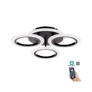 Plafoniere, Plafoniera LED Smart Primus, 37W, lumina calda/neutra/rece, neagra, Klausen - savelectro.ro
