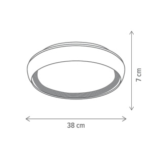Plafoniera LED Steady, 24W, lumina neutra(4000 K), neagra, aurie, Klausen [2]- savelectro.ro