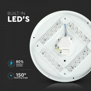 Plafoniera LED VT-7605, 18W, 1080lm, lumina calda+neutra+rece, IP20, alba, V-TAC [6]- savelectro.ro