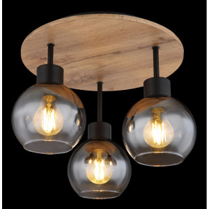 Plafoniera Moitas 15656-3DR, 3xE27, fumurie+neagra, IP20, Globo Lighting [3]- savelectro.ro