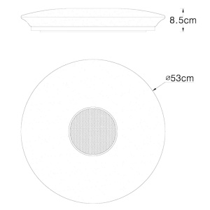 Plafoniera Nicole LED 50W + RGB 7.5W, lumina calda/neutra/rece (3000-6000 K), dimabila, telecomanda, bluetooth, 2600lm, Globo Lighting [3]- savelectro.ro
