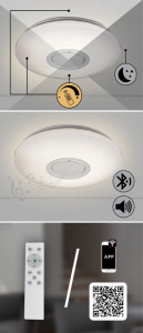 Plafoniera Rodion LED, metal, alb, cu telecomanda, 1800 lm, temperatura de culoare variabila (2700-6500K), 3509, Rabalux [4]- savelectro.ro