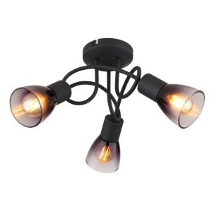 Plafoniere, Plafoniera Satella, 3xE14, IP20, neagra mat, Ø38 cm, Globo Lighting - savelectro.ro