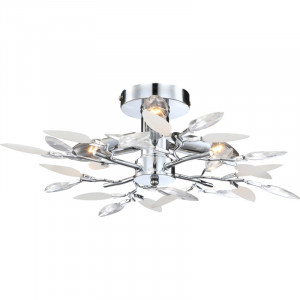 Plafoniere, Plafoniera Vida 63160-3, 3xE14, crom+transparenta, IP20, Globo Lighting - savelectro.ro