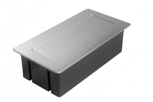 Priza incastrabila dreptunghiulara MULTISOFT, 2x Schuko, USB A+C, RJ45,1.5 m, aluminiu, GTV [5]- savelectro.ro