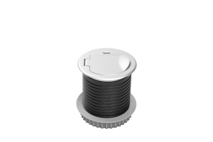 Priza incastrata in blat 60mm, 1x Schuko + USB-C, 5V, 3A, 1.9m, aluminiu, GTV