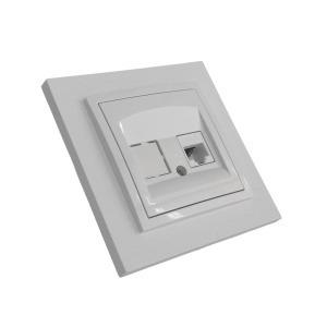 Prize si intrerupatoare Olbia, Priza internet cat6, alba, Olbia Titan - savelectro.ro