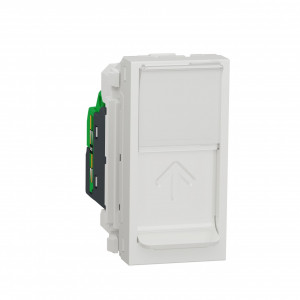 Prize si intrerupatoare Schneider, Priza internet RJ45, cat 5E, UTP, 1 modul, alba, Schneider Noua Unica - savelectro.ro
