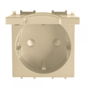 Prize si intrerupatoare, Priza standard german cu capac 2 module Thea Modular Panasonic, Aurie - savelectro.ro