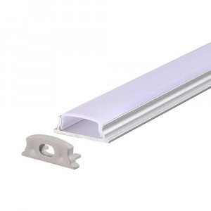 Profil Banda LED, Aplicat (PT), Flexibil, Aluminiu + Alb Mat, 2m [2]- savelectro.ro
