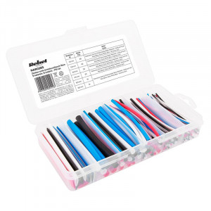 Set 170 piese tuburi contractbile 10cm, diferite culori, Rebel Tools