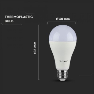 Set 3 Becuri LED 8.5W (60W) V-TAC, A60, E27, 806lm, Lumina Calda (3000K), Clasa Energetica F [5]- savelectro.ro