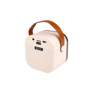 Set boxa bluetooth cu doua microfoane, RGB, 3W, USB-C, bej, Masterled [4]- savelectro.ro