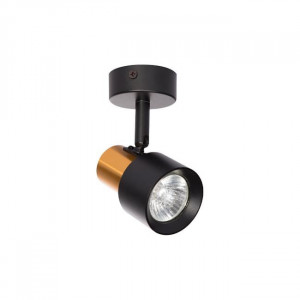 Spot 2043-LVT, orientabil, 1xGU10, negru+auriu, IP20, Masterled [1]- savelectro.ro