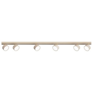 Spot aplicat Capris 6xGX53, liniar, orientabil, IP20, bej+auriu, Masterled