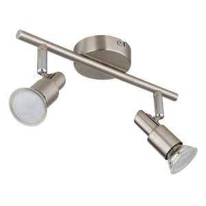 Spot aplicat Kinley, 2xGU10, IP20, nichel mat+crom, Globo Lighting [4]- savelectro.ro