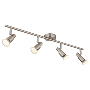 Spoturi, Spot aplicat Kinley, 4xGU10, IP20, nichel mat+crom, Globo Lighting - savelectro.ro