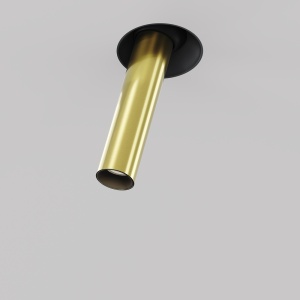 Spoturi, Spot incastrat Focus T 216mm, 7W, lumina calda (3000K), negru/alama, Maytoni - savelectro.ro