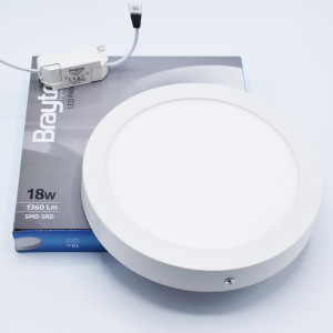 Aplica LED SMD rotunda 18W, 1360 lm, IP20, lumina rece (6500K), Ø220mm, alb, Braytron