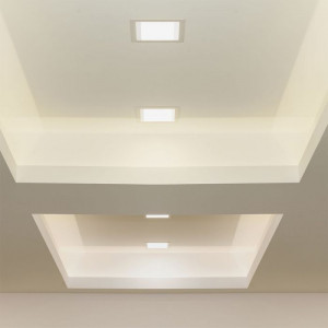 Spot LED 18W Incastrat, Patrat, V-TAC, 1850lm, Lumina Calda (3000K), Alb [2]- savelectro.ro