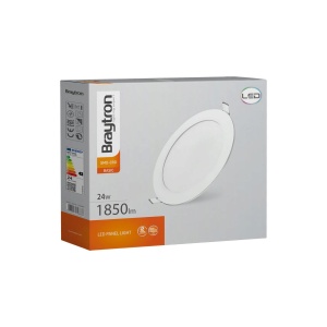 Spot LED 24W Incastrat, Rotund, Braytron, 1850lm, Lumina Neutra (4000K), Alb [6]- savelectro.ro
