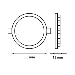 Spot LED 3W Incastrat, Rotund, Optonica, 130lm, Lumina Calda (2800K), Alb [2]- savelectro.ro