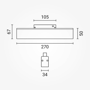 Spot LED 5287-OP, sina magnetica M35, 20W, 1600 lm, lumina calda (3000K), IP20, dimabil, alb, Optonica [2]- savelectro.ro
