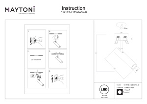 Spot LED 6W Incastrat, Maytoni C141RS-L125-6W3K-B, 270lm, Lumina Calda (3000K), Negru [3]- savelectro.ro