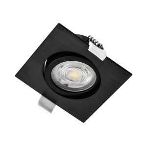 Spot LED 7W Incastrat, Patrat, Braytron, 630lm, Lumina Calda/Neutra/Rece, Negru [9]- savelectro.ro
