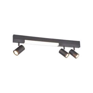 Spot LED aplicat Mixo, 11W + 3xGU10, 1100 lm, lumina neutra (4000 K), IP20, negru, Klausen