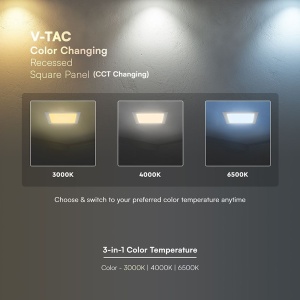 Spot LED incastrat, 24W, 2640lm, lumina calda/neutra/rece, cip CREE, IP20, alb, V-tac [9]- savelectro.ro