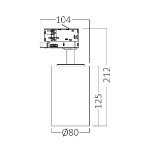 Spot LED pe sina 30W, lumina calda/neutra/rece, 3420lm, negru, Braytron [8]- savelectro.ro