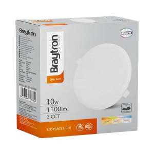 Spot LED rotund incastrat 10W(80W) Braytron, 1100 lm, lumina calda/neutra/rece, decupaj ajustabil, IP20, alb [5]- savelectro.ro