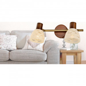 Spoturi, Spot Rout KL6287, 2xE14, maro+alb, IP20, Klausen - savelectro.ro