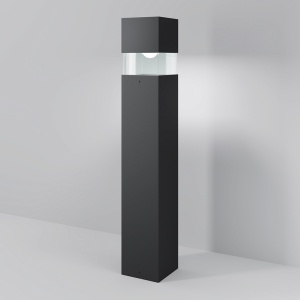 Stalpi iluminat exterior, Stalp LED exterior Quadra 15W, 975 lm, lumina calda (3000 K), IP65, negru, Maytoni - savelectro.ro