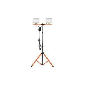 Trepied cu 2 reflectoare LED Germi, 2x50W, 12000 lm, lumina neutra, IP65, portocaliu+gri, Masterled