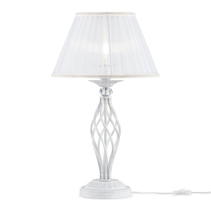 Veioza Grace ARM247-00-G, cu intrerupator, 1xE14, alba+aurie, IP20, Maytoni [1]- savelectro.ro