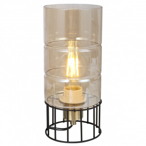 Lampi de birou si veioze, Veioza Ideal KL108015, cu intrerupator, 1xE27, bronz+fumurie+neagra, IP20, Klausen - savelectro.ro