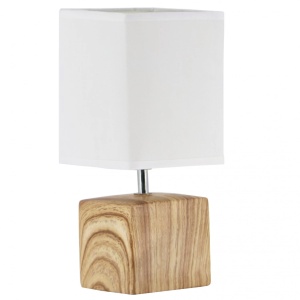 Veioze, Veioza James KL6845, 1xE14, alb cu finisaj lemn deschis, design modern, IP20 - savelectro.ro