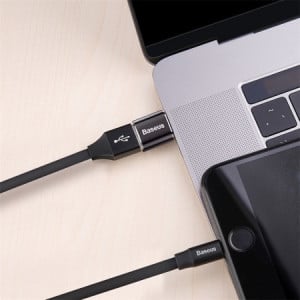 Adaptor USB la USB-C 2.4A, negru, Baseus [7]- savelectro.ro