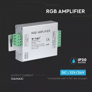 Amplificator banda led RGB 12A 12-24V V-TAC [4]- savelectro.ro