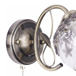 Aplica Desert LY-3461, 1xE27, bronz si alb transparent, stil clasic, IP20 [3]- savelectro.ro