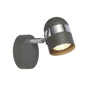 Spoturi, Aplica Fiction AP1 KL161002, 1xGU10, gri + crom, metal, stil modern, Klausen - savelectro.ro