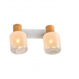 Corpuri de iluminat, Aplica Gentle KL 162016, 2xE27, alba, natural, IP20, Klausen - savelectro.ro