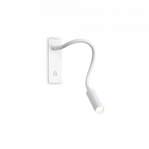 Aplice, Aplica LED Io 285320, cu intrerupator, 3W, 300lm, lumina calda, alba, IP20, Ideal Lux - savelectro.ro