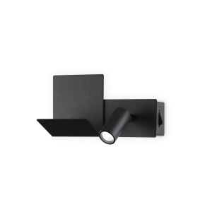 Aplice LED, Aplica LED Komodo-2, 4.5W, 200lm, lumina calda (3000 K), neagra, Ideal Lux - savelectro.ro