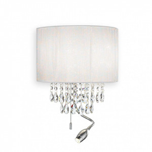Corpuri de iluminat, Aplica LED Opera 068268, 2xE14, 1W, 45lm, lumina calda, alba+crom, IP20, Ideal Lux - savelectro.ro